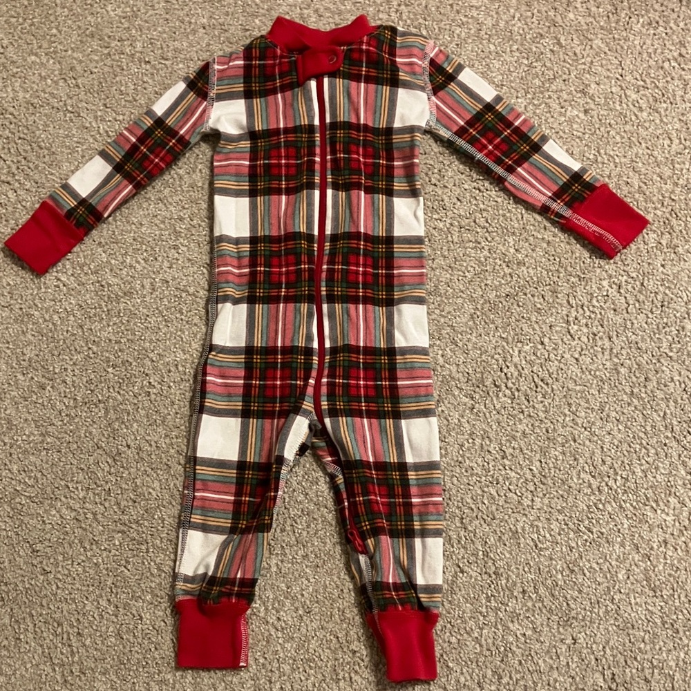 Hanna Andersson Plaid Christmas Pajamas size 18-24 months